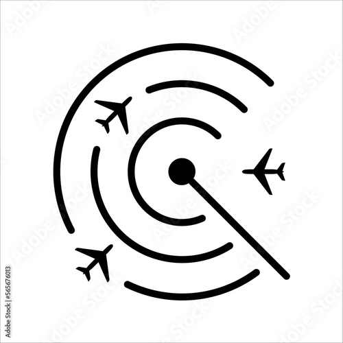 radar chart icon from Business and analytics collection. Thin line radar chart vector illustration isolated on white background.