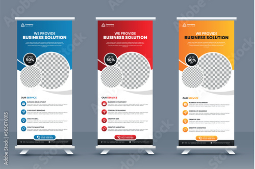 Roll up banner stand template design