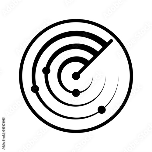 radar chart icon from Business and analytics collection. Thin line radar chart vector illustration isolated on white background.