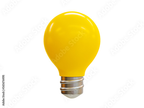 3d minimal lightbulb. Innovative and creative icon. Spark creative ideas. come up with a new thing. 3d illustration.