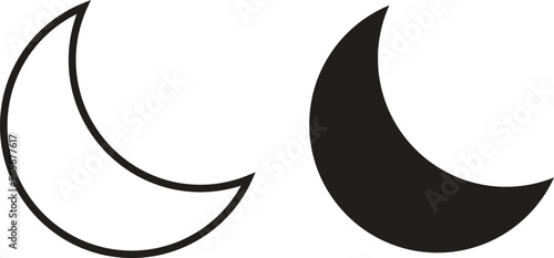 DND mode icon simple trendy flat style line and solid Isolated vector illustration on white background. For apps, logo, websites, symbol , UI, UX, graphic and web design. EPS 10.