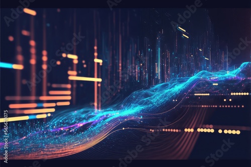 Data flow Abstract background