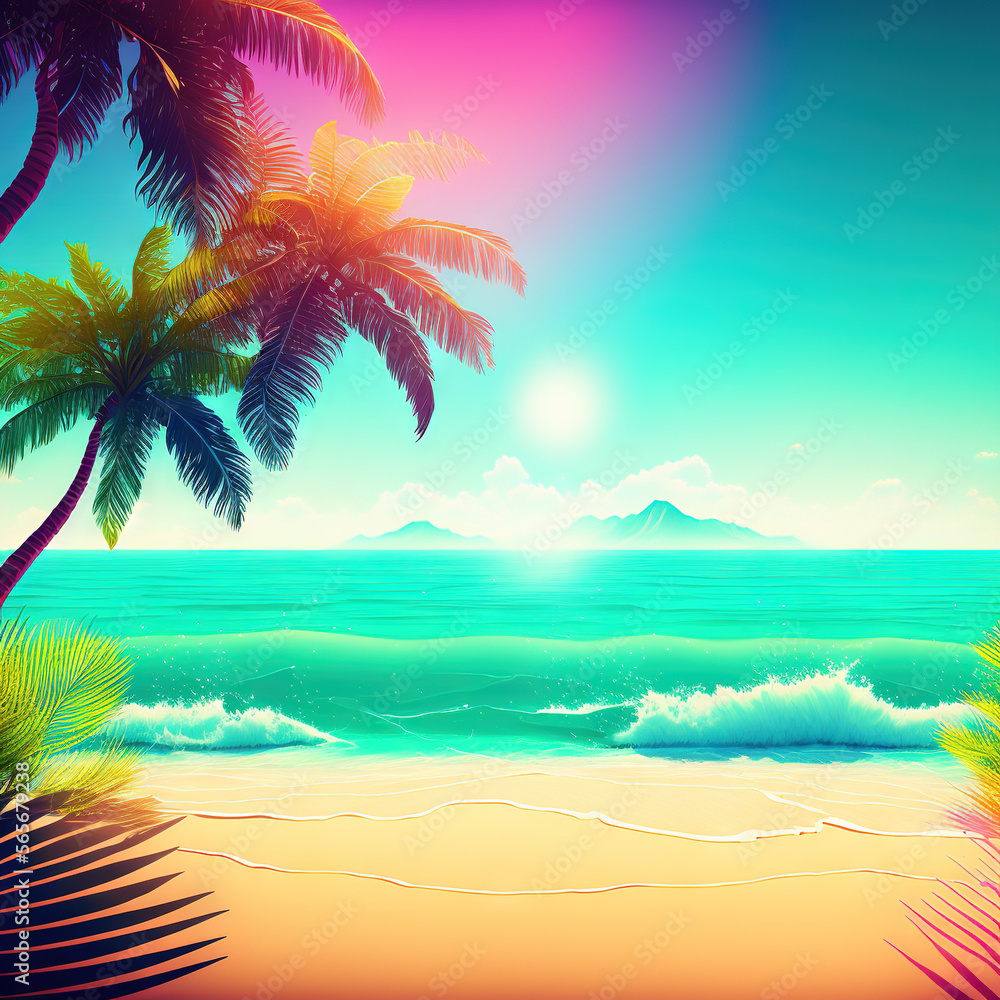 Summer vibes pictures - summer illustrations series - Summer background ...