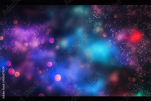 colorful abstract background with bokeh, generative ai