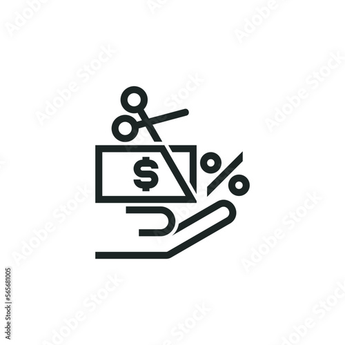 Income tax icon isolated on white background