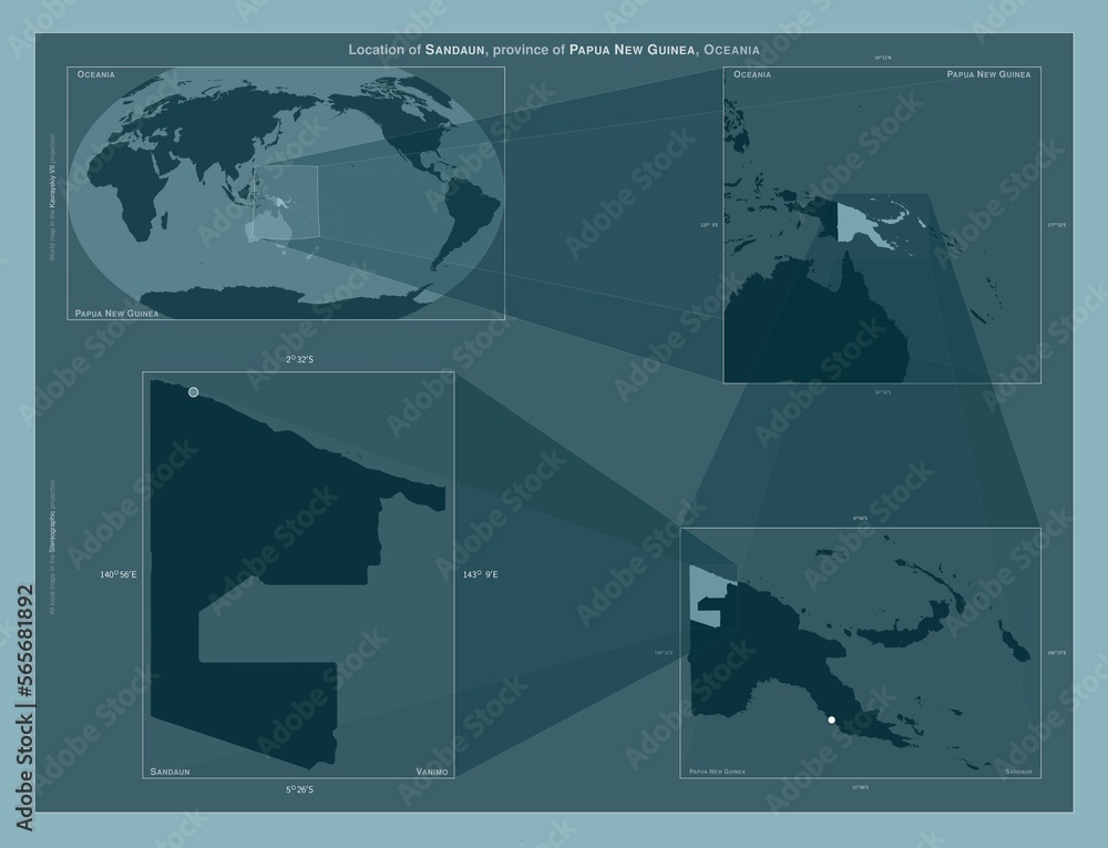 Sandaun Sandaun, Papua New Guinea. Described location diagram Stock ...