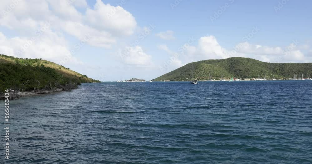 Virgin Gordo island beach bay coastal bush sailboats. Commonwealth of the United Kingdom, British Virgin Islands. Cruise ship vacation destination. Tourist destinations. Virgin Gordo island beach bay coastal bush sailboats. Commonwealth of the United Kingdom, British Virgin Islands. Cruise ship vacation destination. Tourist destinations.