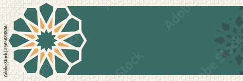 banner template with islamic theme. with a typical Middle Eastern abstract pattern
