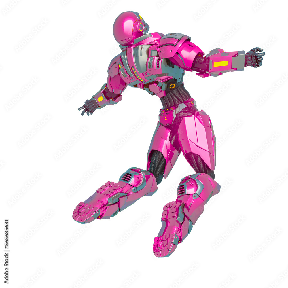 knight vision in a sci fi outfit in a white background knight vision in a sci fi outfit in a white background