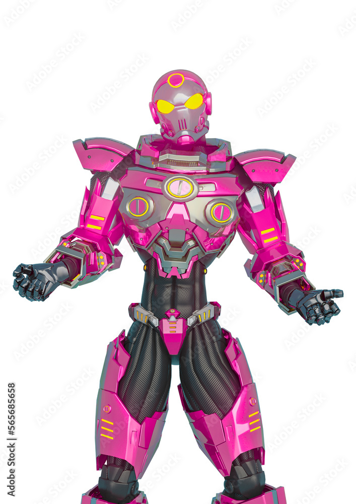 knight vision in a sci fi outfit in a white background knight vision in a sci fi outfit in a white background