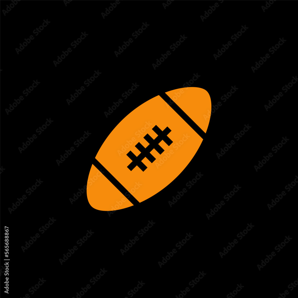 Rugby ball icon vector logo design template Rugby ball icon vector logo design template