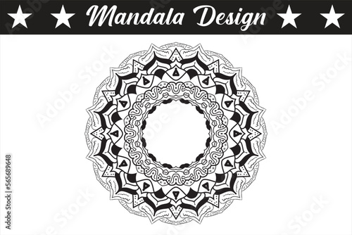 Mandala Coloring book Art Decorative ornament in ethnic oriental style