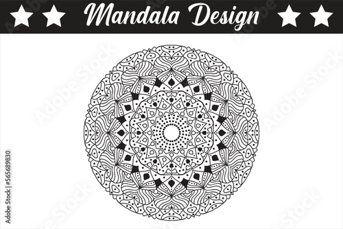 Mandala Coloring book Art Decorative ornament in ethnic oriental style