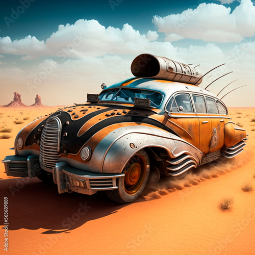 car on the desert