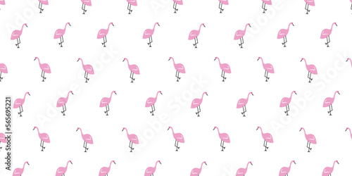 Abstract simple flamingo pattern for feminine background