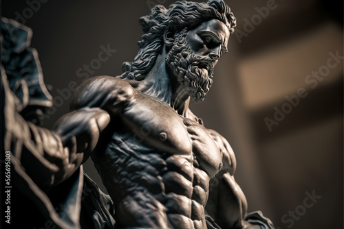 Greek man statue Generative AI