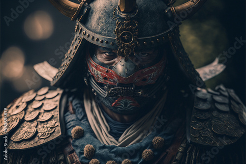 Japanese Samurai Mask Generative AI © deyton