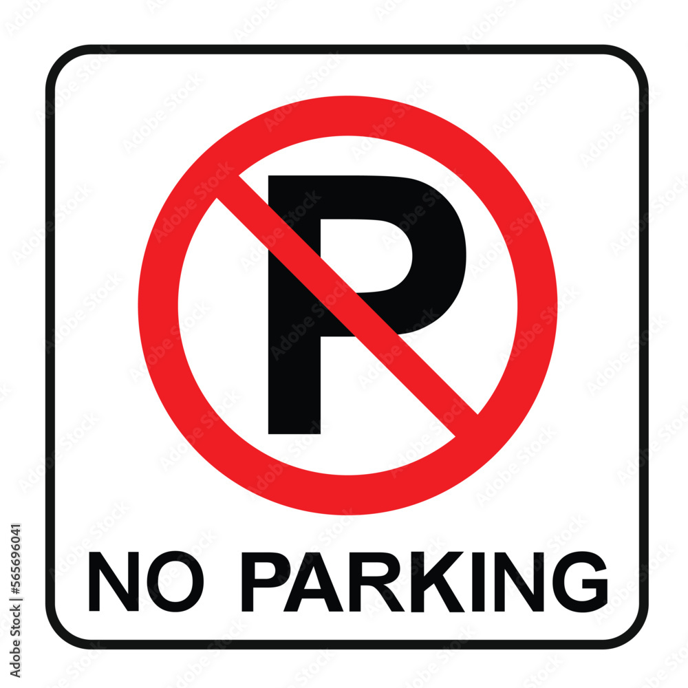 No parking or stopping sign, vector illustration No parking or stopping sign, vector illustration