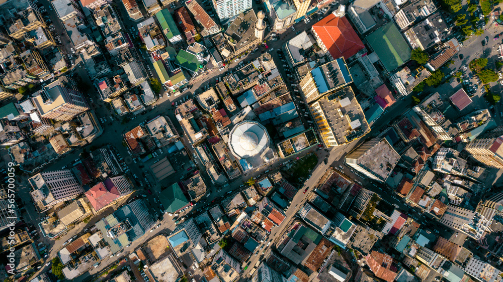 Aerial view of Dar es Salaam in Tanzania