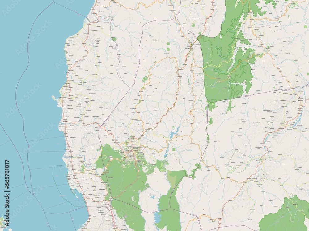 Obraz premium Benguet, Philippines. OSM. No legend