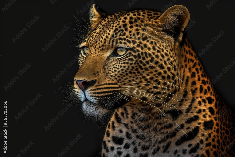Leopard Stock Photo, Wildlife Photography, Generative Ai Leopard Stock Photo, Wildlife Photography, Generative Ai