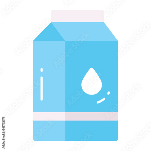 Disposable milk packet, vector design of milk package