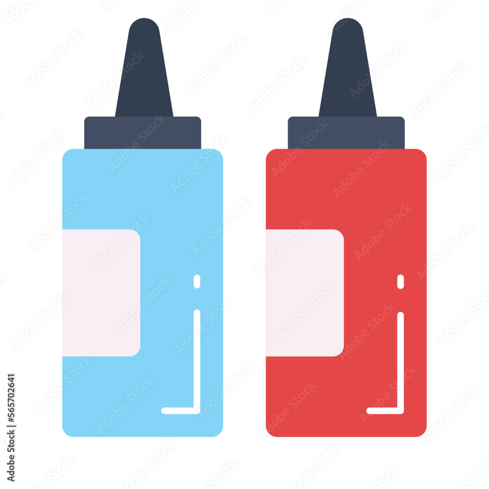 A beautiful vector design of sauce bottle in trendy style A beautiful vector design of sauce bottle in trendy style