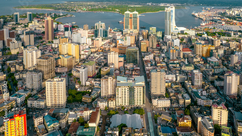 Aerial view of Dar es Salaam in Tanzania