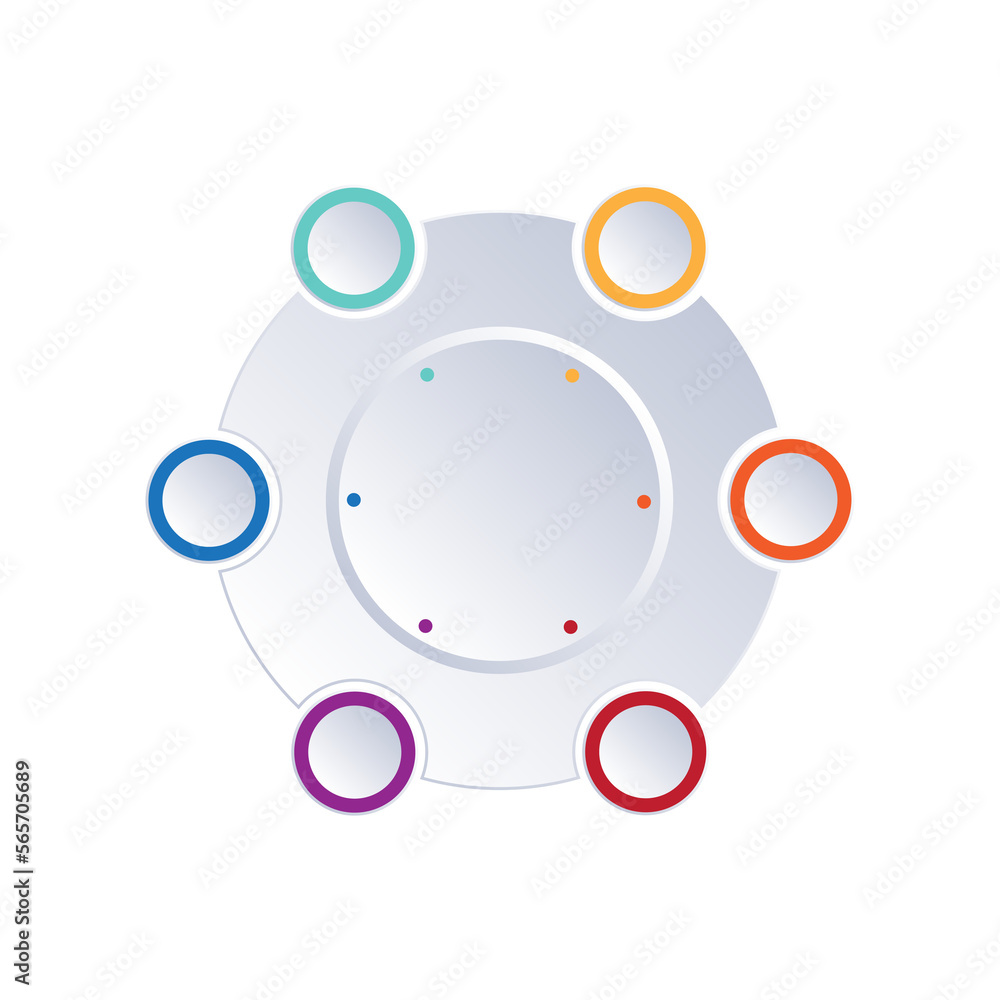 Template modern circular Infographic 6 options for presentations Template modern circular Infographic 6 options for presentations