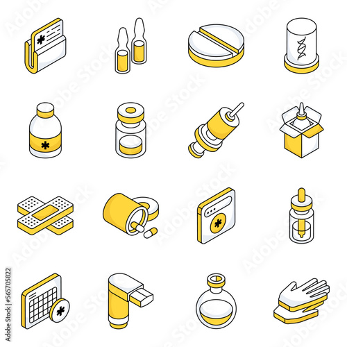 Pack of Healthcare Flat Icons 