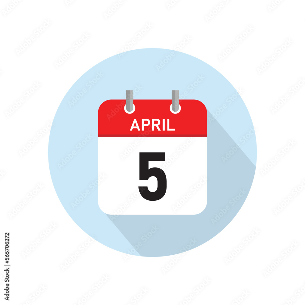 April 5 Concept Design. Vector Illustration. April 5 Concept Design. Vector Illustration.
