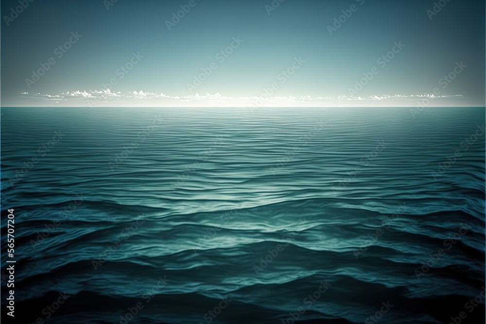 Calm ocean surface copy space, created with Generative AI technology Calm ocean surface copy space, created with Generative AI technology