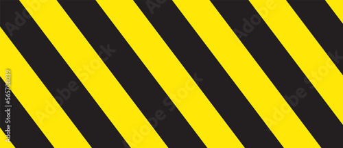 Diagonal stripes background. Yellow and black lines pattern for road warning and wallpaper template. Realistic lines with repeat stripes texture. Simple geometric stripes background. Pattern vector