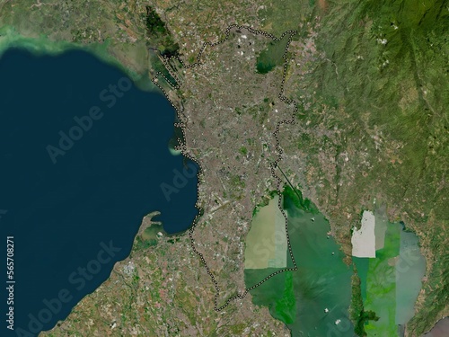 Metropolitan Manila, Philippines. High-res satellite. No legend photo