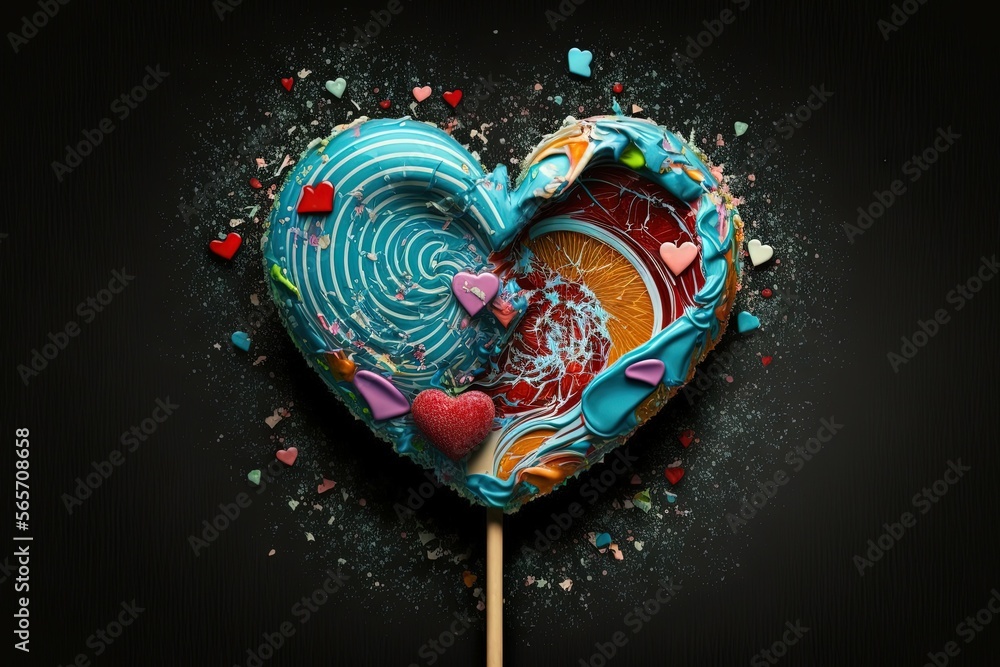 Broken heart lollipop