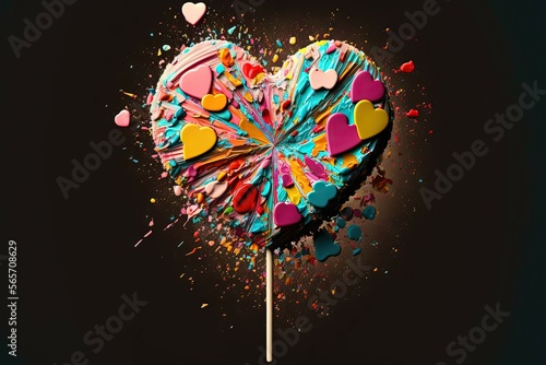 Broken heart lollipop photo