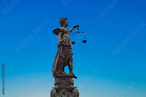 lady justice in Frankfurt as symbol for Law, Justice and order