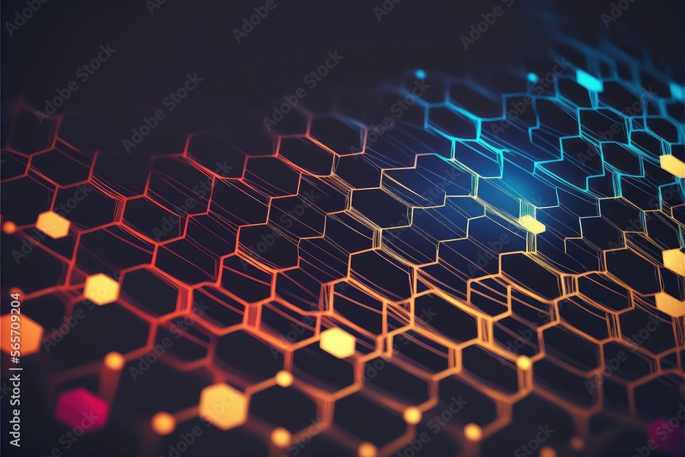 Fototapeta premium Hexagon Geometric abstract background