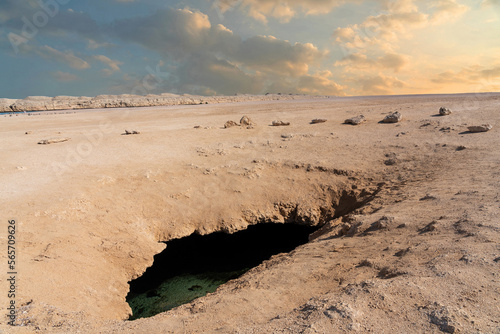 Сrack in the ground, Ras Mohammed National Park,  Sinai, Egypt