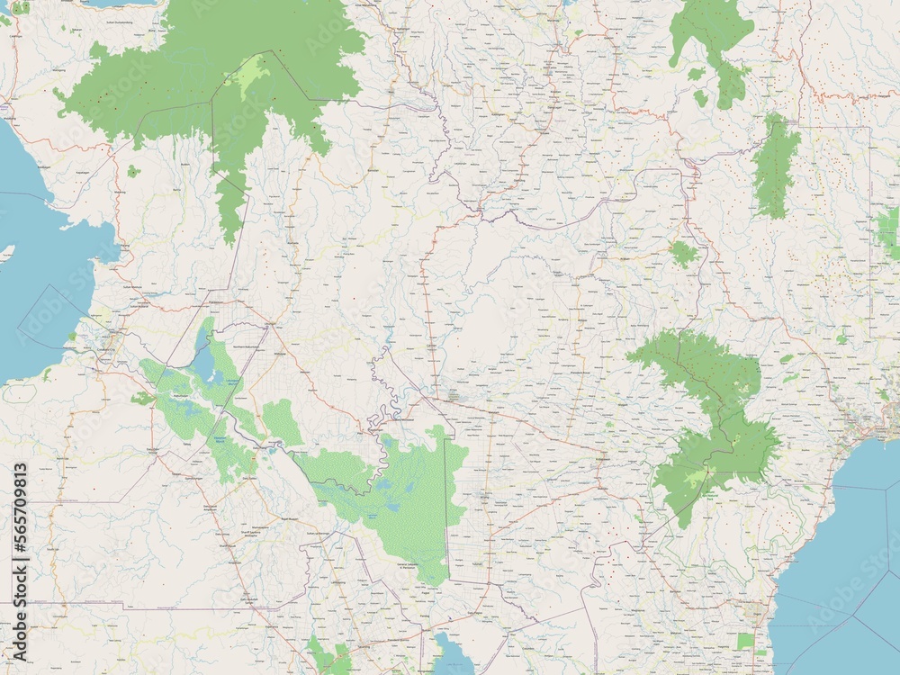 Fototapeta premium North Cotabato, Philippines. OSM. No legend