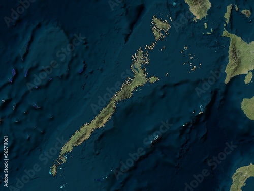 Palawan, Philippines. Low-res satellite. No legend