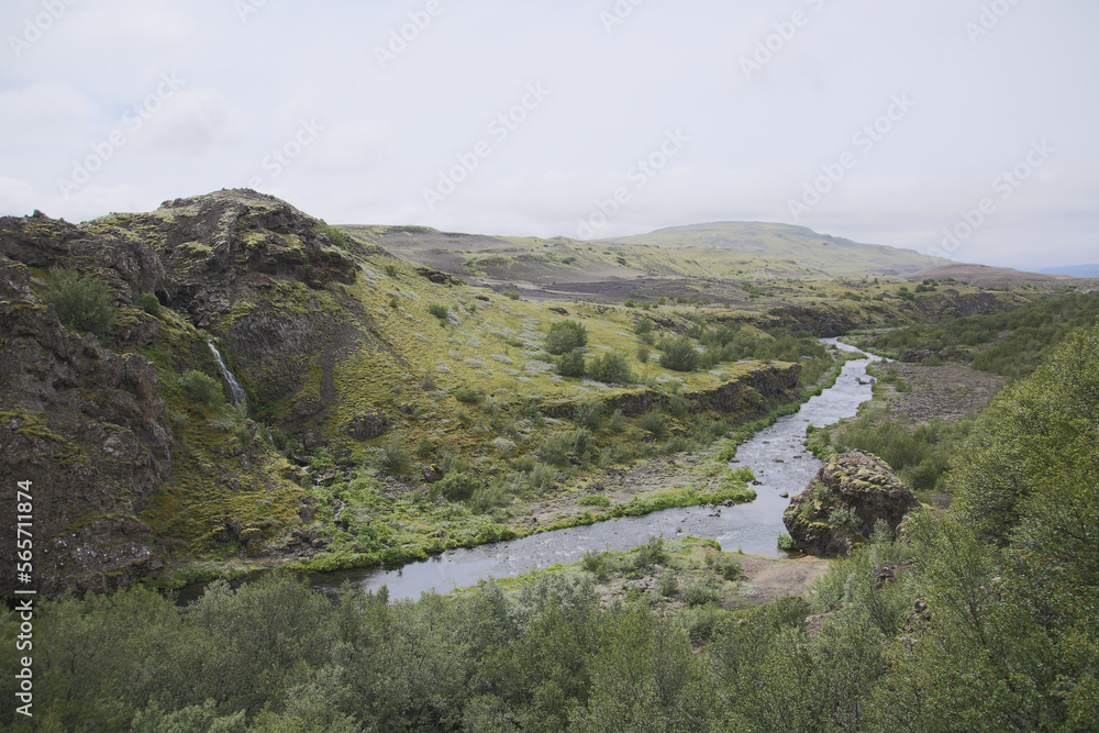 waterfall in iceland. Foss in iceland waterfall in iceland. Foss in iceland