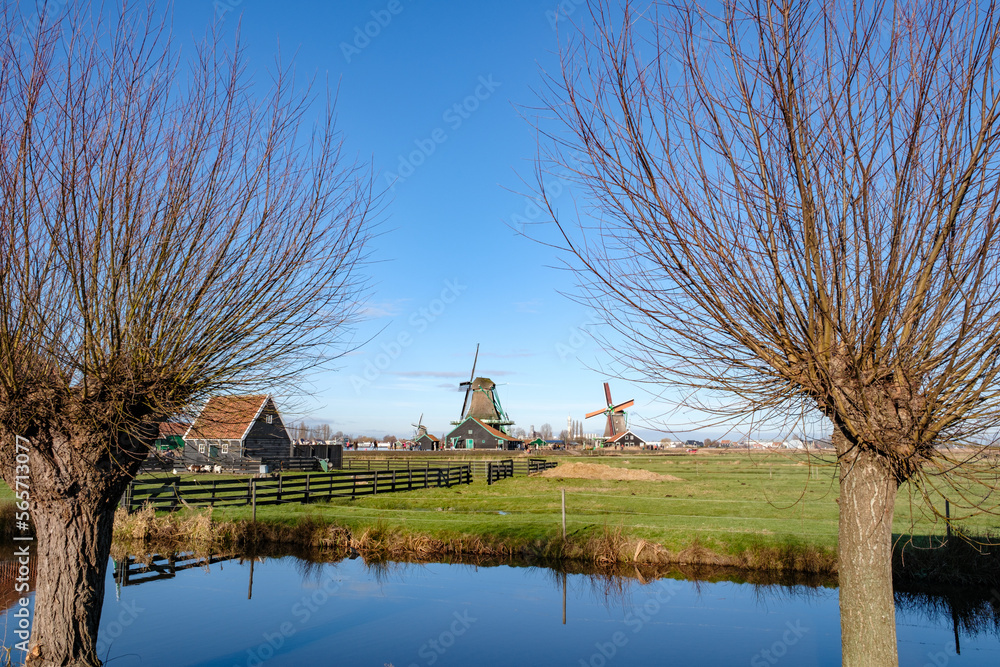 HISTORICAL Zaanse Schans, Noord-Holland Province, The Netherlands