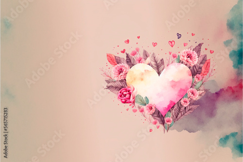 Valentine's Day Big Hearts with a Copy Space, Love is Love, Gift for Your Loved Ones