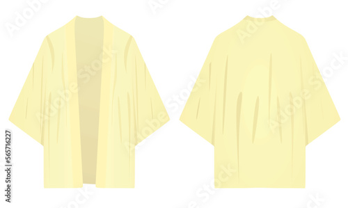 Yellow kimono for training. vector
