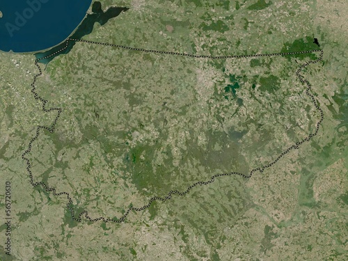 Warminsko-Mazurskie, Poland. Low-res satellite. No legend photo