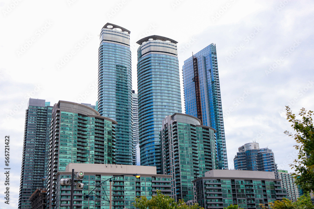 Downtown Toronto skyscrapers skyline architecture - high rise ...