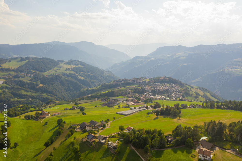 Fototapeta premium Drone photography of small mountain town