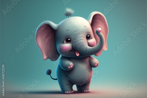 cute elephant - generative ai
