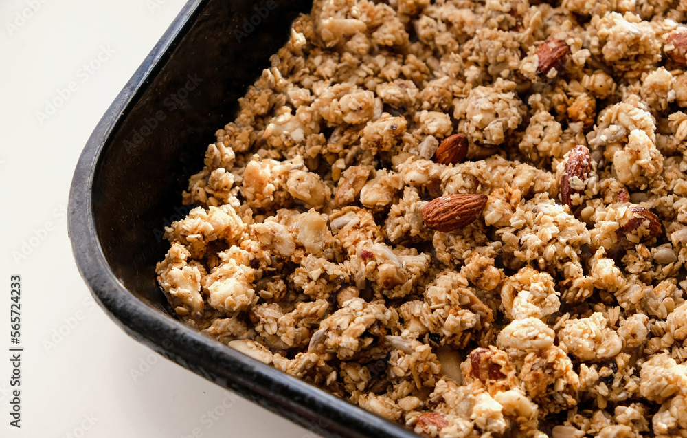 Homemade Granola with oats almonds and peanuts. Homemade Granola with oats almonds and peanuts.
